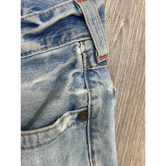 True Religion Jeans Men's Size 34 Wide Leg Embroidered Pockets Denim Blue - Picture 6 of 12